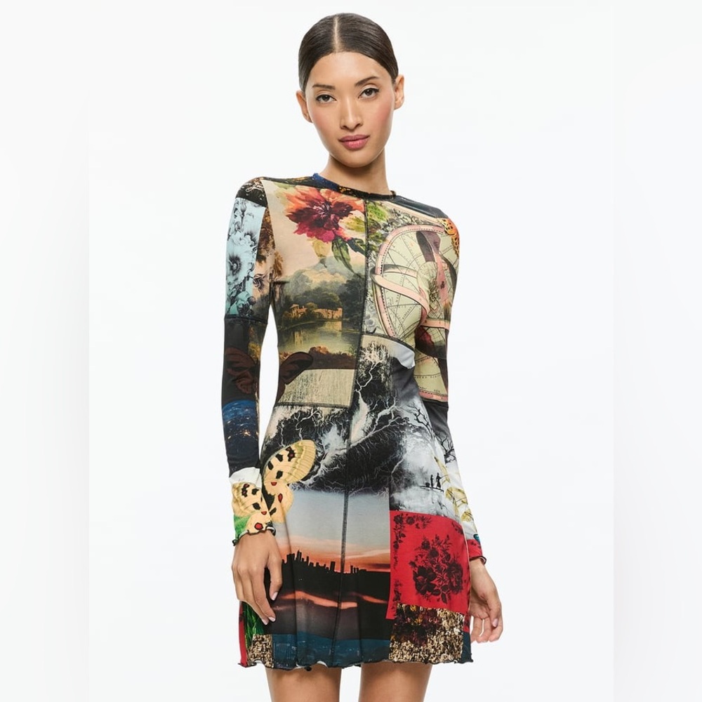Alice + Olivia Multicolor Long Sleeve Dress